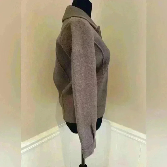 NWT | Women’s Magaschoni Textured Shirt Jacket | Size M Truffle - Picture 5 of 10